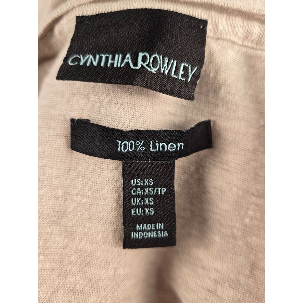 Cynthia Rowley Beige 100% Linen High Low Midi Dress Size XS - Picture 4 of 4